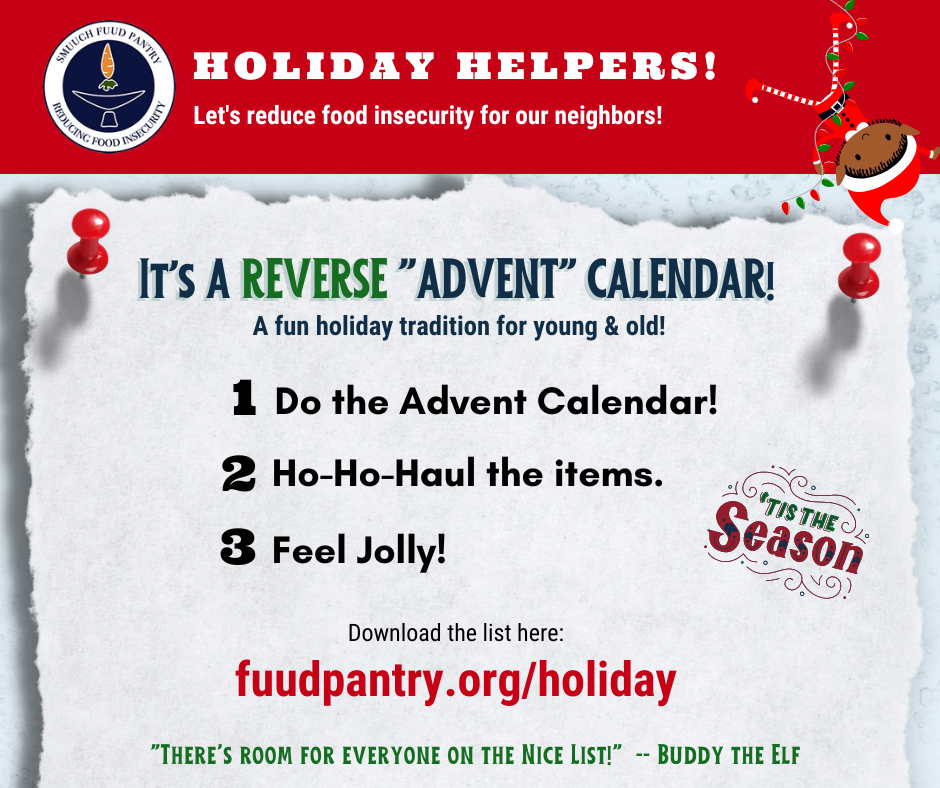 Reverse Advent Calendar 2022 SMUUCH FUUD Pantry Marketing